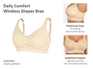 Soutien-gorge sculptant sans couture et sans armatures Waistdear pour <span class=keywords><strong>femme</strong></span>, couvrant entièrement la poitrine, idéal pour dissimuler la graisse du dos <span class=keywords><strong>au</strong></span> quotidien - Product Image 2