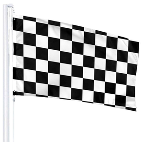 Bandera de Carreras a Cuadros Negra y Verde de 3x5 Pies, Bandera Decorativa para Barco, Auto, Jardín, Decoración Exterior de Primera Calidad, Material de Poliéster - Product Image 5