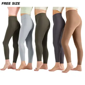 Leggins Para Mujer 80 Nylon 20 Lycra No Front Seam Workout Fitness Gym Yoga Pants Free One Size Fits All Leggings