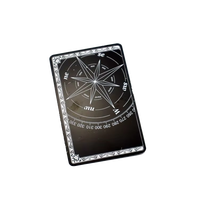 Carte de visite NFC en métal noir mat personnalisée, impression sur mesure, acier inoxydable