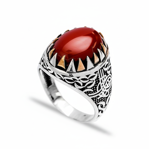 Agate Stone Oval Shape <b>Men</b> <b>Ring</b> Jewelry <b>Man</b> Jewellery Wholesale Handcrafted Authentic 925 Sterling Silver <b>Men</b> <b>Ring</b> - Product Image 2
