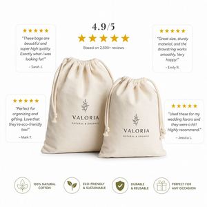 Pochette en toile de coton naturel avec cordon de serrage, logo personnalisé, pour bijoux de mariage, cadeaux de thé, vente en gros, sac de rangement et d'emballage - Product Image 3