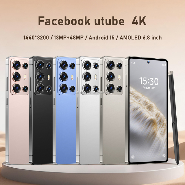 2026 New S6 Global Version Unlocked 5G Smartphone 6.8-inch Full Screen 16GB+512GB Dual SIM Face Recognition Android Cell Phone