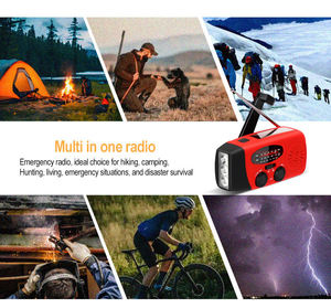 <span class=keywords><strong>Radio</strong></span> de Supervivencia de Manivela Solar de Alta Capacidad con Salida USB y Tipo-C, 2000 mAh, Directo de Fábrica, para Supervivencia al Aire Libre - Product Image 6