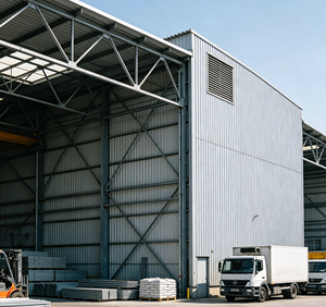 Edificio Moderno Prefabricado con Estructura de Acero para Taller Comercial, Almacén, Supermercado, Nave Industrial, Taller Mecánico, Oficina - Product Image 3