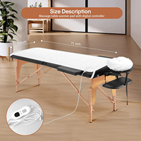 Table de massage en fibre de carbone de qualité supérieure, lit de spa, couverture chauffante, 6 niveaux de chaleur, contrôle de la température, quatre saisons