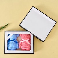 Ensemble de serviettes de bain avec logo personnalisé, design de votre marque, boîte cadeau vide