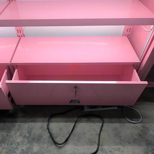 Estante Cosmético con Caja de Luz, Estantes Ajustables para Tienda de Cosméticos, Vitrina Cosmética Rosa para <span class=keywords><strong>Supermercado</strong></span> - Product Image 3