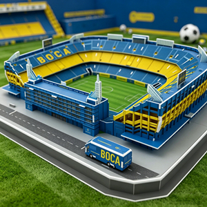 Puzzle 3D dello Stadio <span class=keywords><strong>La</strong></span> <span class=keywords><strong>Bombonera</strong></span>, Modello di Calcio in Cartone EPS Fai-da-Te, Giocattolo Educativo, Souvenir Personalizzabile per Tifosi - Product Image 5