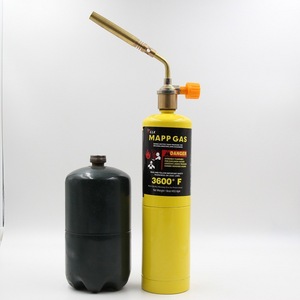 Soplete de gas Mapp con encendido piezoeléctrico 1800C para soldadura, con interruptor único, ángulo ajustable, chapado en cobre, para gas mixto y combustible licuado - Product Image 1