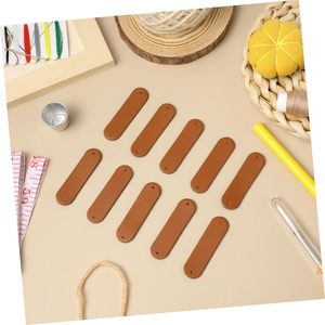 Pegatinas adhesivas de forma personalizable antifalsificación de cuero PU en relieve DIY hechas a mano para ropa, bolsos, zapatos, sombreros, joyería - Product Image 4