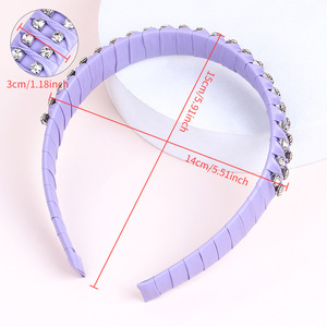 Diadema de Pedrería Rosa para Mujer Hua Liyu, Accesorio para el Cabello de Moda para el Día de San Valentín - Product Image 3