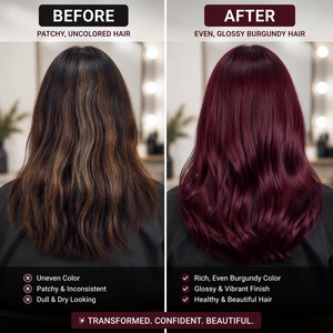 Tinte para el Cabello Color Borgoña en Crema con Aplicador de Peine y Botella de 200 ml, Fácil de Usar en Casa, Venta al por Mayor OEM, Personalizable - Product Image 2