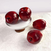 Simulation artificielle réaliste fausse pomme rouge foncé pommes délicieuses pour la maison maison cuisine fête de mariage décoration photographie