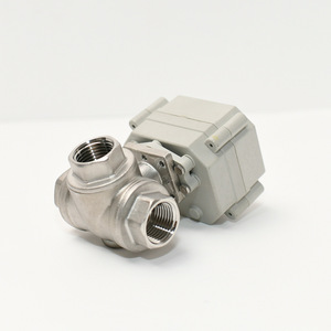 Electric <b>Miniature</b> Ball Valve 1/4 In Stainless Steel L Type T Type With Indicator Window For Water Air Media - Product Image 4