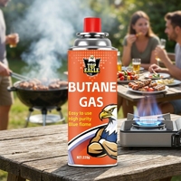Cartouche de gaz butane jetable OEM avec boîte en fer blanc 220g/227g, gaz de camping universel portable pour la cuisine en plein air et le barbecue