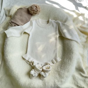 शरद ऋतु सर्दियों की बुटीक शिशु को बुना हुआ चूकी स्वेटर रोपर लंबे आस्तीन बच्चे के बुना हुआ स्वेटर रोमांस - Product Image 1