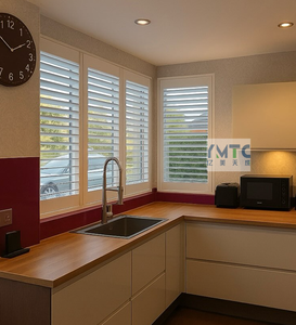 Volets de <span class=keywords><strong>plantation</strong></span> en bois blanc crème de Style rustique Volets de fenêtre de conception durable fabriqués en Chine/Volets d'armoires de cuisine - Product Image 3