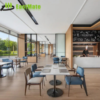 Meubles de salle à manger de luxe modernes et durables pour restaurants et hôtels, combinaison table et chaises complète, capacité de 14 places, fabrication sur mesure