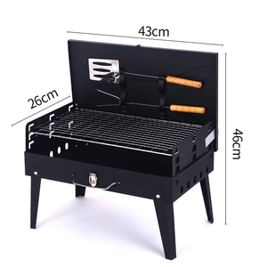 <strong>Mini</strong> Outdoor Folding Barbecue <strong>Grill</strong> Stove With Barbecue Toolbox Type Oven BBQ Barbecue Rack <strong>Charcoal</strong> <strong>Grill</strong> - Product Image 2