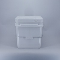 Seau carré en plastique de 30 litres pour le stockage de la farine en vrac : seau en PP de qualité alimentaire robuste avec couvercle hermétique, vente en gros