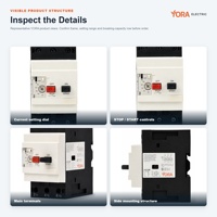 Disjoncteur de protection moteur GV2-ME32 24-32A, protection thermique contre les surcharges et les courts-circuits, montage sur rail DIN 3P, bouton de test YORA
