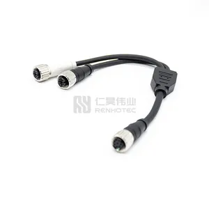 Nmea 2000 Cable M12 5 Pin Waterproof Connector for Wholesale Field Wireable 5-pin Female Male IP67 5 Pin Electrical T Type