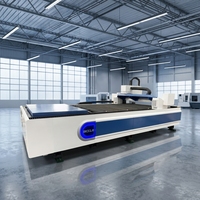 Machine de découpe laser à fibre compacte CNC avec contrôle Cypcut, moteur servo Fuji, faible bruit, pour découpe industrielle de métaux, compatible AI/BMP/PLT