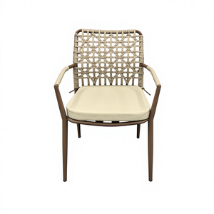 Ensemble <span class=keywords><strong>de</strong></span> salle à manger <span class=keywords><strong>de</strong></span> <span class=keywords><strong>jardin</strong></span> en rotin PE tressé durable avec table ronde en verre pour <span class=keywords><strong>jardin</strong></span>, patio, balcon - Product Image 4