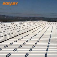 Rel Aluminium Pengikat Modul Panel Surya SOEASY, Rel Pemasangan Atap Trapesium, Penyangga Fotovoltaik untuk Sistem Panel Surya
