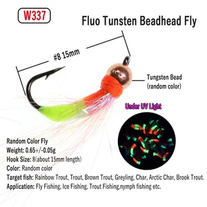 Mouches <span class=keywords><strong>Euro</strong></span> Nymph à tête en tungstène, hameçon jig, <span class=keywords><strong>mouche</strong></span> humide, leurres artificiels pour la pêche à la truite, au brochet et aux poissons-soleils - Product Image 4