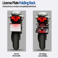 Soporte de Matrícula Eléctrico Oculto para Motocicleta de Carreras, Control de un Botón, Metal Resistente, Piezas de Mejora para el Mercado de Repuestos