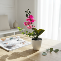 Dekorasi Pernikahan Bunga Phalaenopsis Buatan Warna Ungu untuk Ruang Tamu