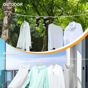 Clothesline High Strength <b>Nylon</b> Windproof <b>Slip</b> Resistant Portable For Balcony Rooftop Outdoor Use - Product Image 5