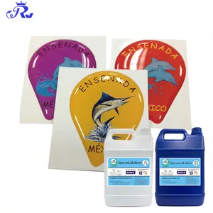 Kart kaplama/3d Dome Sticker kaplama için yüksek kaliteli anti-sarı fiyat sıvı şeffaf poliüretan reçine