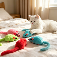 Jouet à mâcher en peluche simple pour chat, design souris, fourrure, directement de l'usine, pour chats 2024