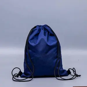 2024 Custom Lightweight 420D Waterproof Oxford Gym Sports Large Drawstring Bag With Zipper Customized Logo Drawstring Backpacks