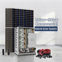 Kit Solar PV Komersial 50Kva 40Kva 30Kva, Generator Tenaga Surya 30Kw 40Kw 50Kw, Sistem Panel Surya On Grid dan Off Grid