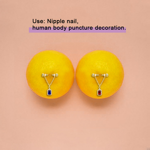 POENNIS ciondolo in acciaio inox Piercing gioielli zircone cubico oro industriale bilanciere anello <span class=keywords><strong>capezzolo</strong></span> e cerchio orecchino - Product Image 3