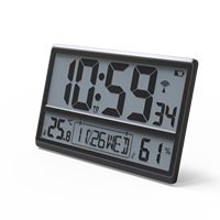 Meistverkaufter Elektrischer Digitaler Wecker mit Großem Display, Landschaftsmuster, Thermometer und Hygrometer für Schreibtisch, Wohnzimmer und Hochzeiten