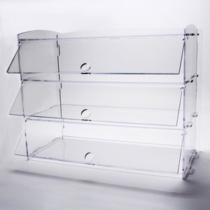 Envases transparentes gran encimera de <span class=keywords><strong>Magdalena</strong></span> expositores de PLEXIGLAS envases de plástico para el hogar con tapa - Product Image 1