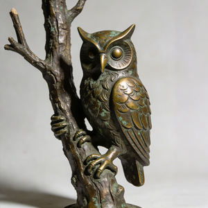 <span class=keywords><strong>Statue</strong></span> d'aigle, de faucon ou de hibou en bronze et laiton sur mesure, grande taille, artisanale, <span class=keywords><strong>sculpture</strong></span> animale sur mesure à vendre - Product Image 5