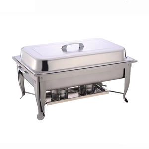 ชามอุ่นอาหารสแตนเลสพร้อมที่จับสำหรับใช้ในร้านอาหารดีไซน์ก้นต่างๆ - Product Image 1