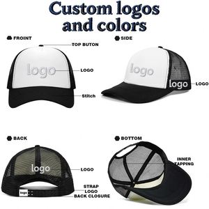 Casquette de sport personnalisée avec logo imprimé, casquette en mousse et maille, motif brodé 3D, impression par sublimation, casquette promotionnelle - Product Image 3