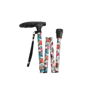 Aluminum Alloy <b>Walking</b> <b>Stick</b> Printed Design 83-95cm Adjustable For Elderly Support - Product Image 4