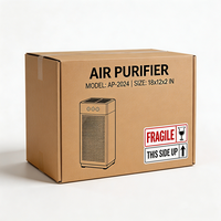 Boîte d'emballage pour purificateur d'air imprimée sur mesure, boîte d'expédition d'appareils en carton ondulé résistant et imperméable