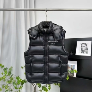 Chaleco de Plumón sin Mangas de Alta Calidad para <span class=keywords><strong>Hombre</strong></span> con Capucha Desmontable, Chaleco de Invierno, Holgado y Cálido, Chaleco Moderno para <span class=keywords><strong>Hombre</strong></span> - Product Image 1