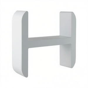 Étagère de rangement pour lettres H, blanche, pour salle de bain - Product Image 3