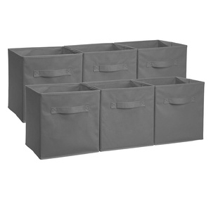 Multifunctional Fashion Non-woven Foldable Storage Box Closet Storage Bin Cloth Organizer Storage Box Without Lid