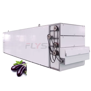 Equipo de secado continuo de berenjenas con cinta transportadora de malla para ahorro de energía, procesamiento de vegetales, secador con control de temperatura - Product Image 1